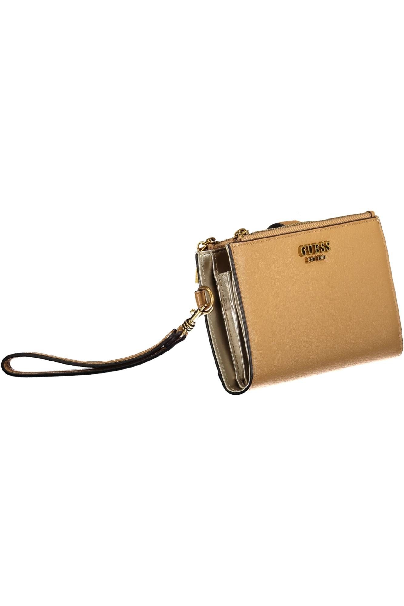 Brown Polyurethane Women Wallet