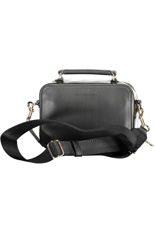 Black Polyurethane Women Handbag