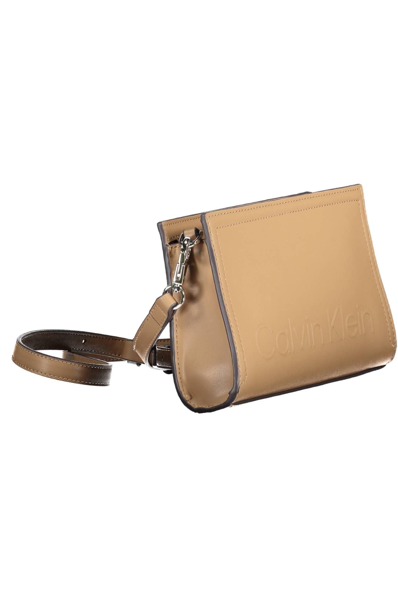 Brown Polyester Women Handbag