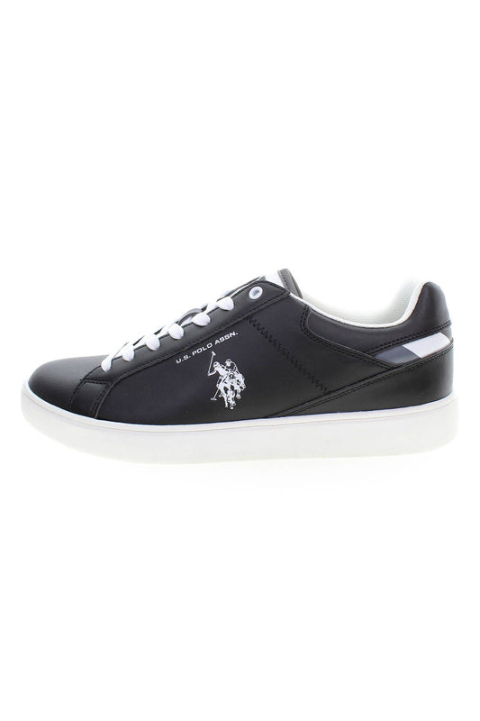 Black Polyester Men Sneaker