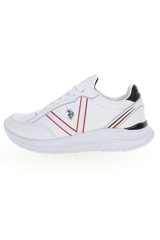 White Polyester Men Sneaker