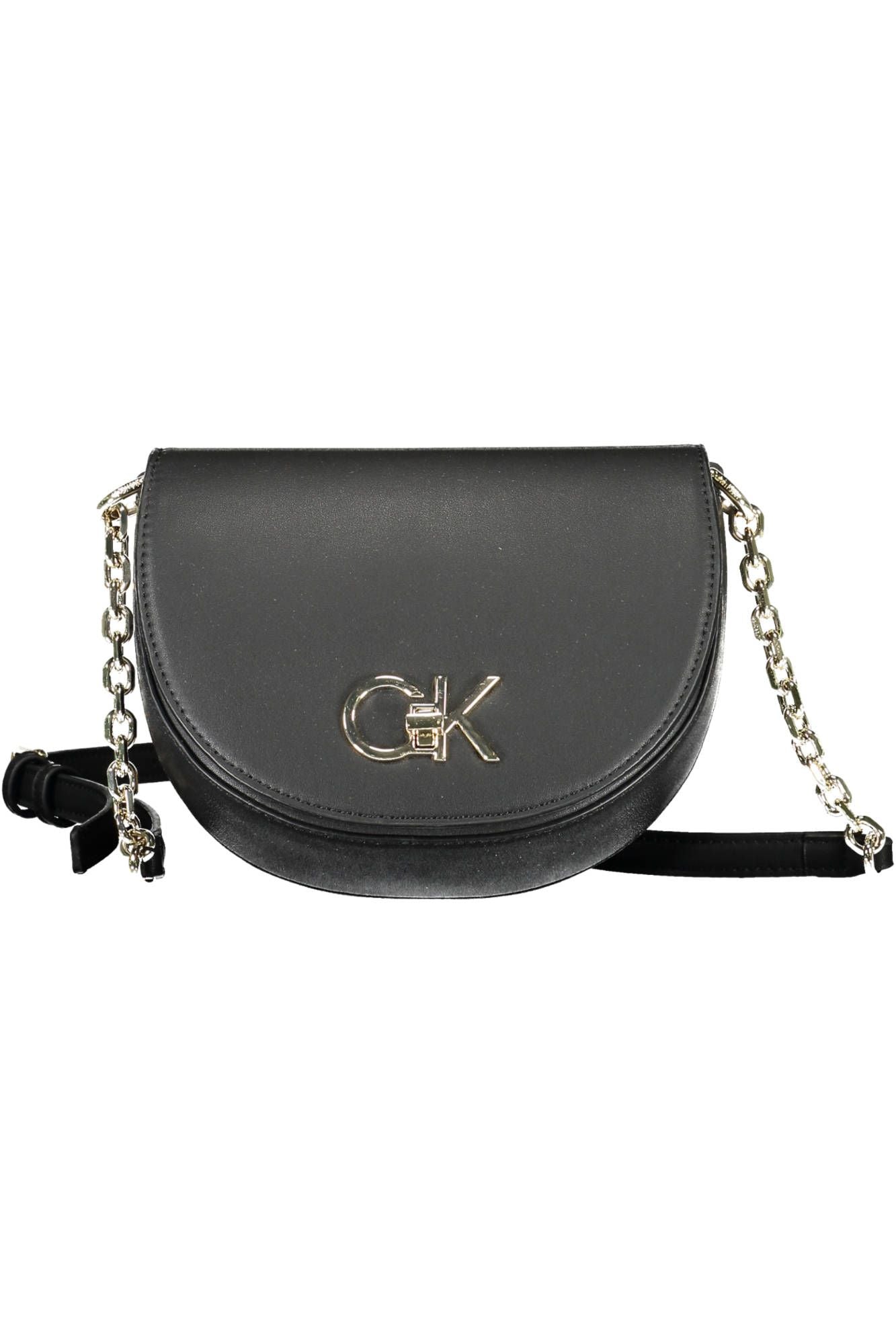 Black Polyester Women Handbag