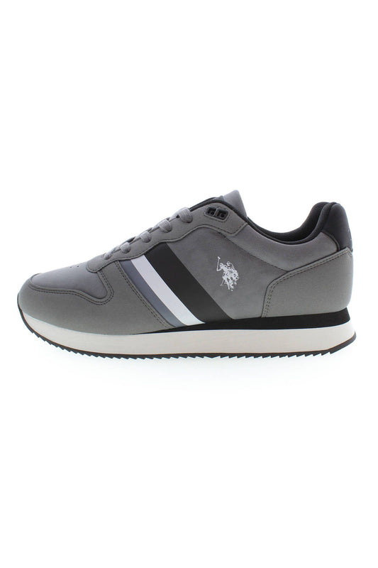 Gray Polyester Men Sneaker