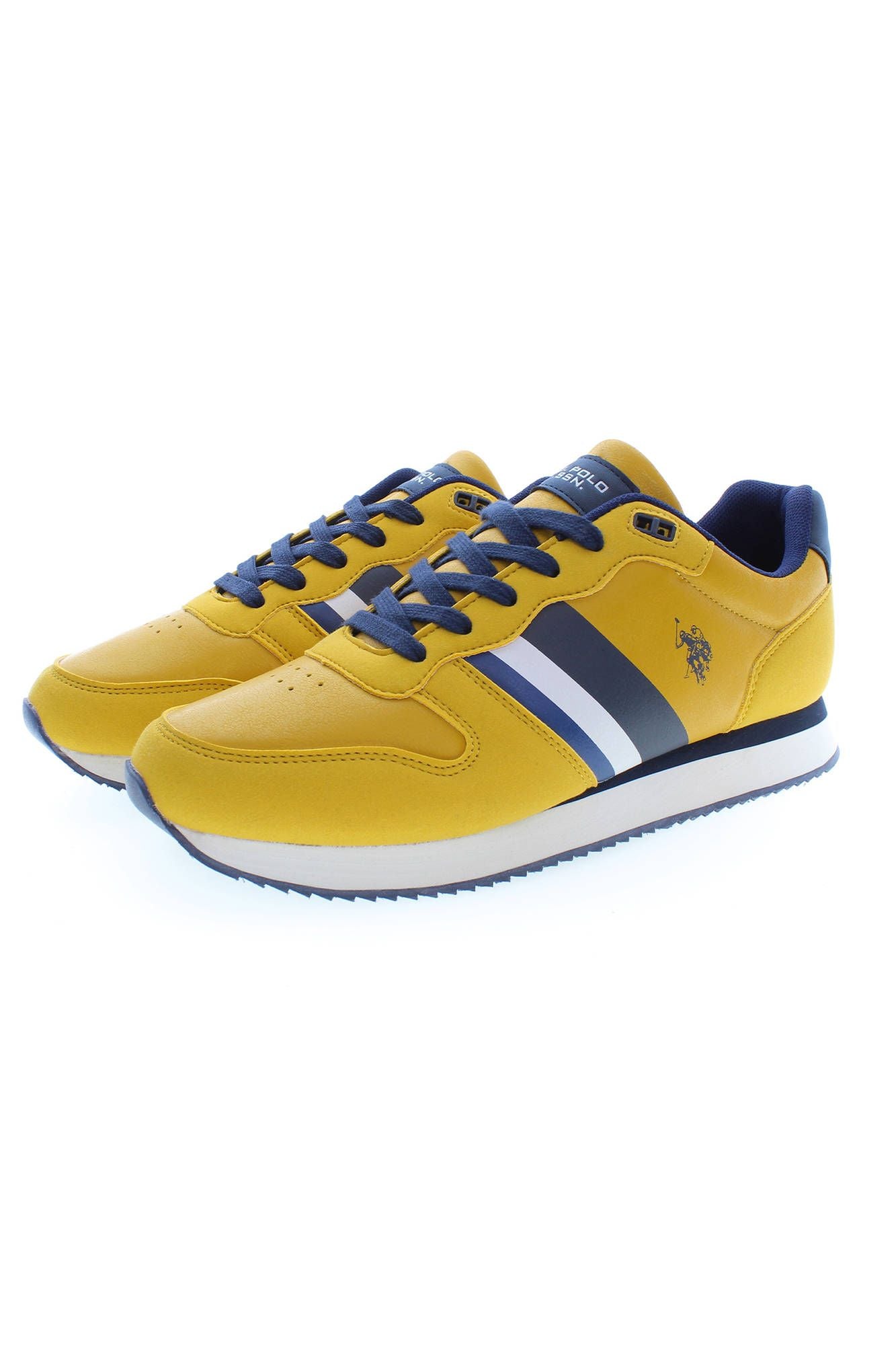 Yellow Polyester Men Sneaker