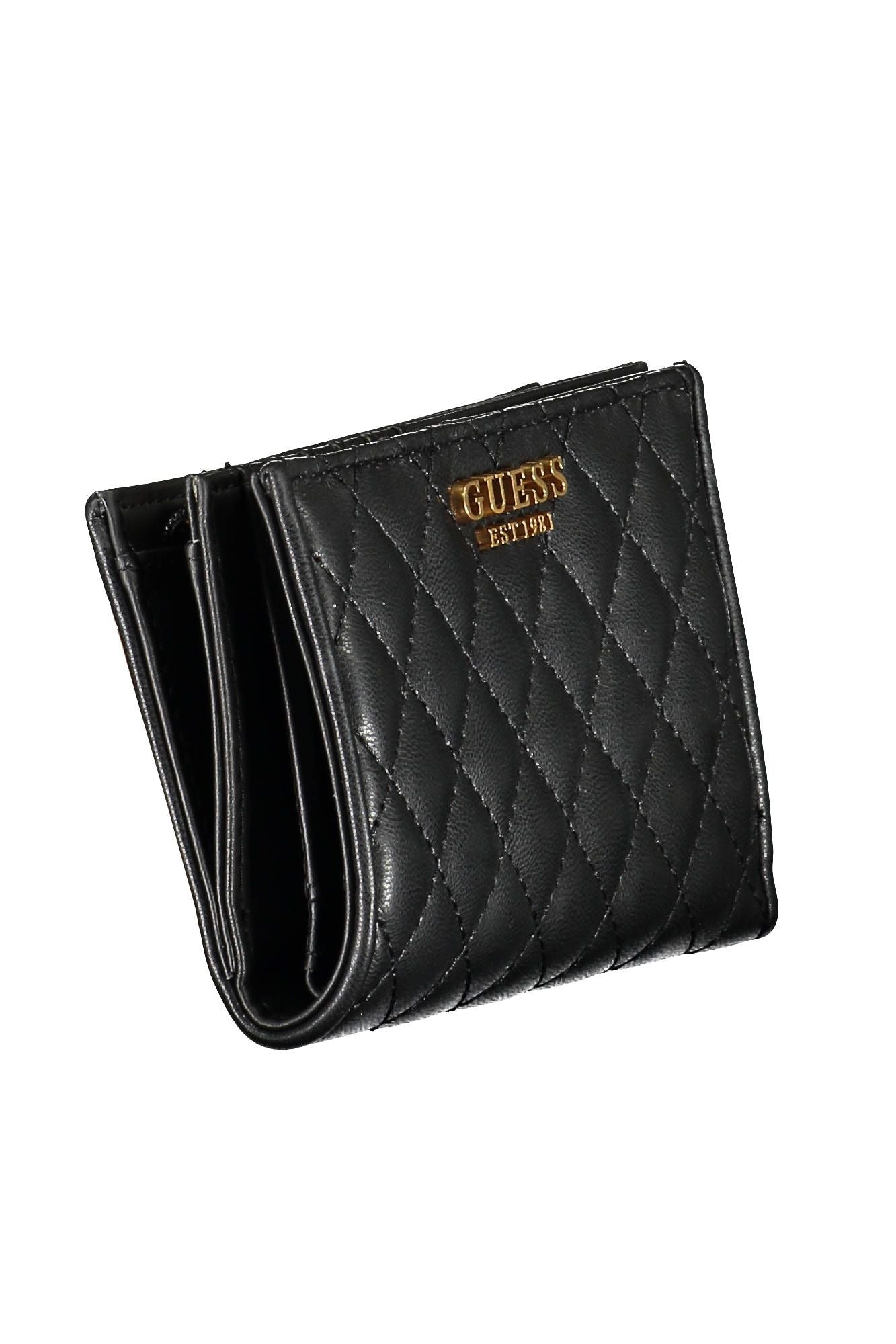 Black Polyurethane Women Wallet