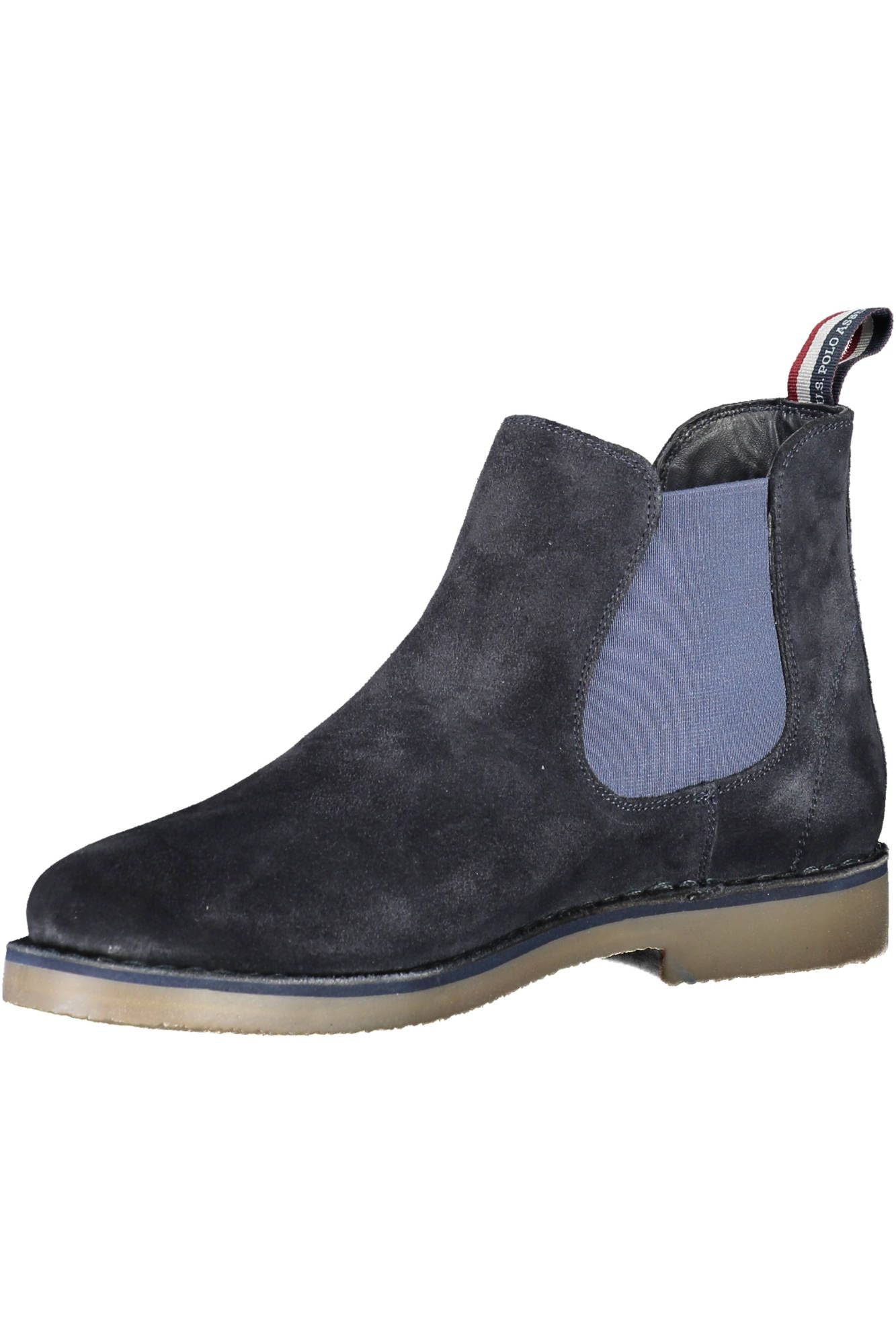 Blue Polyester Men Ankle Boot