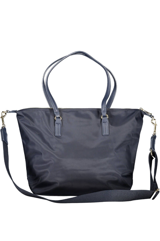 Blue Nylon Women Handbag