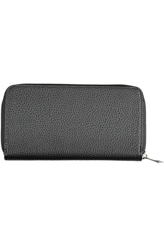 Black Polyurethane Women Wallet