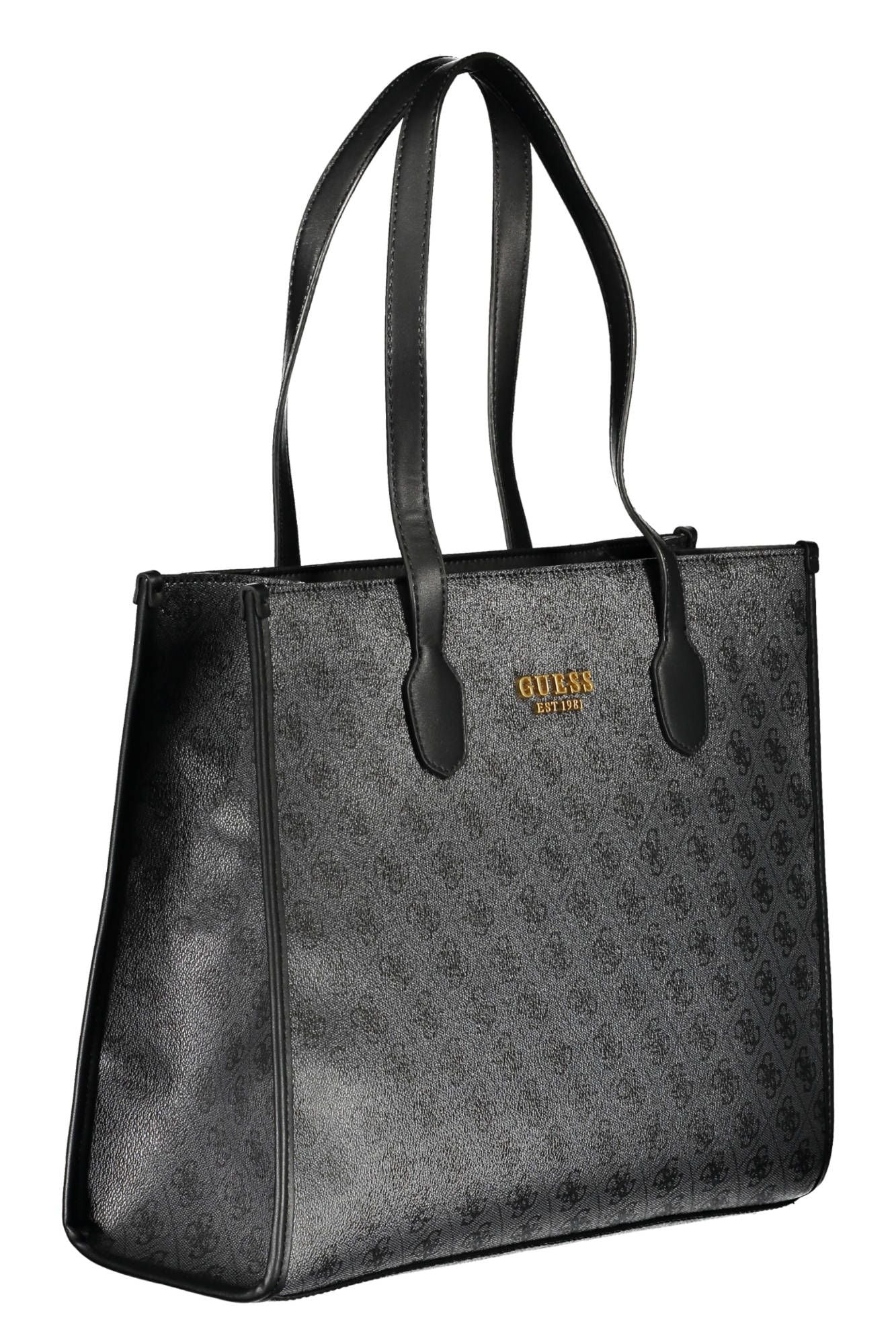 "Black Polyurethane Women Handbag"