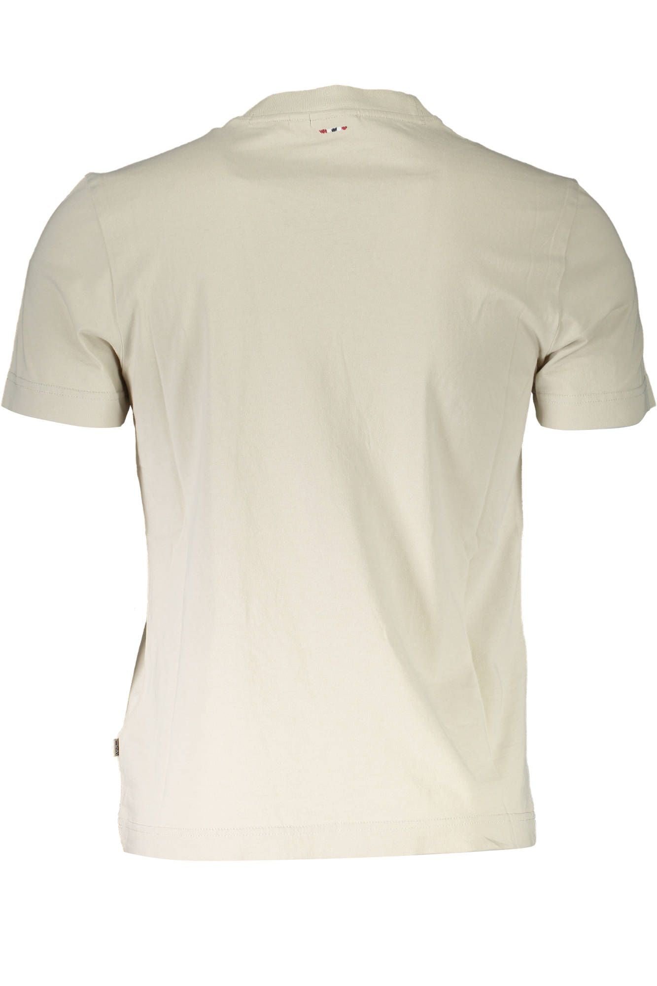 Beige Cotton Men T-Shirt