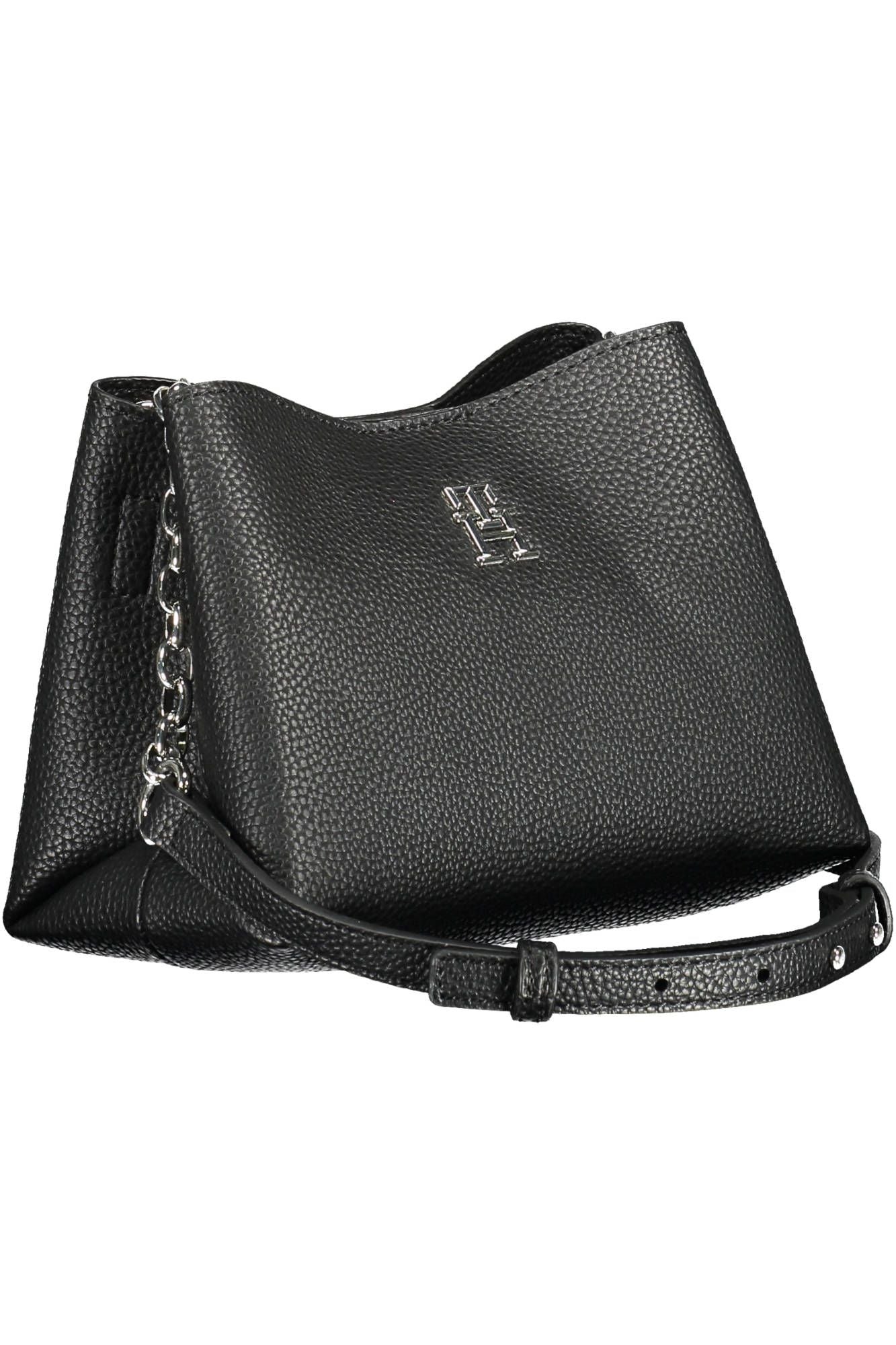 Black Polyester Women Handbag