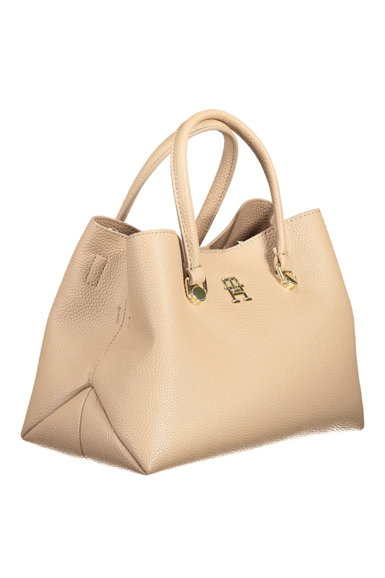 Beige Polyester Women Handbag