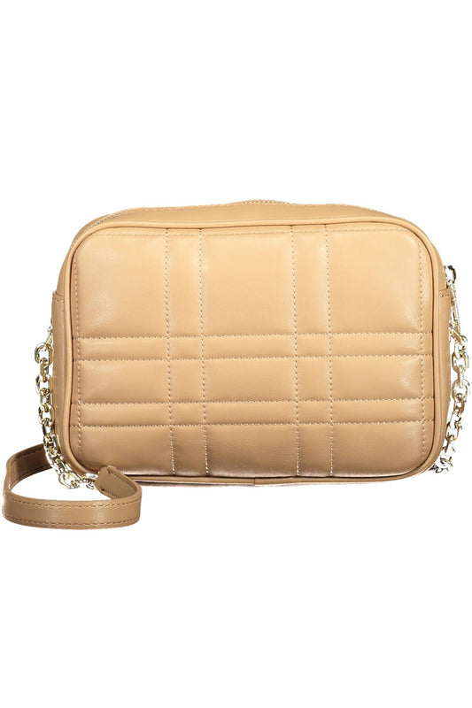 Beige Polyester Women Handbag