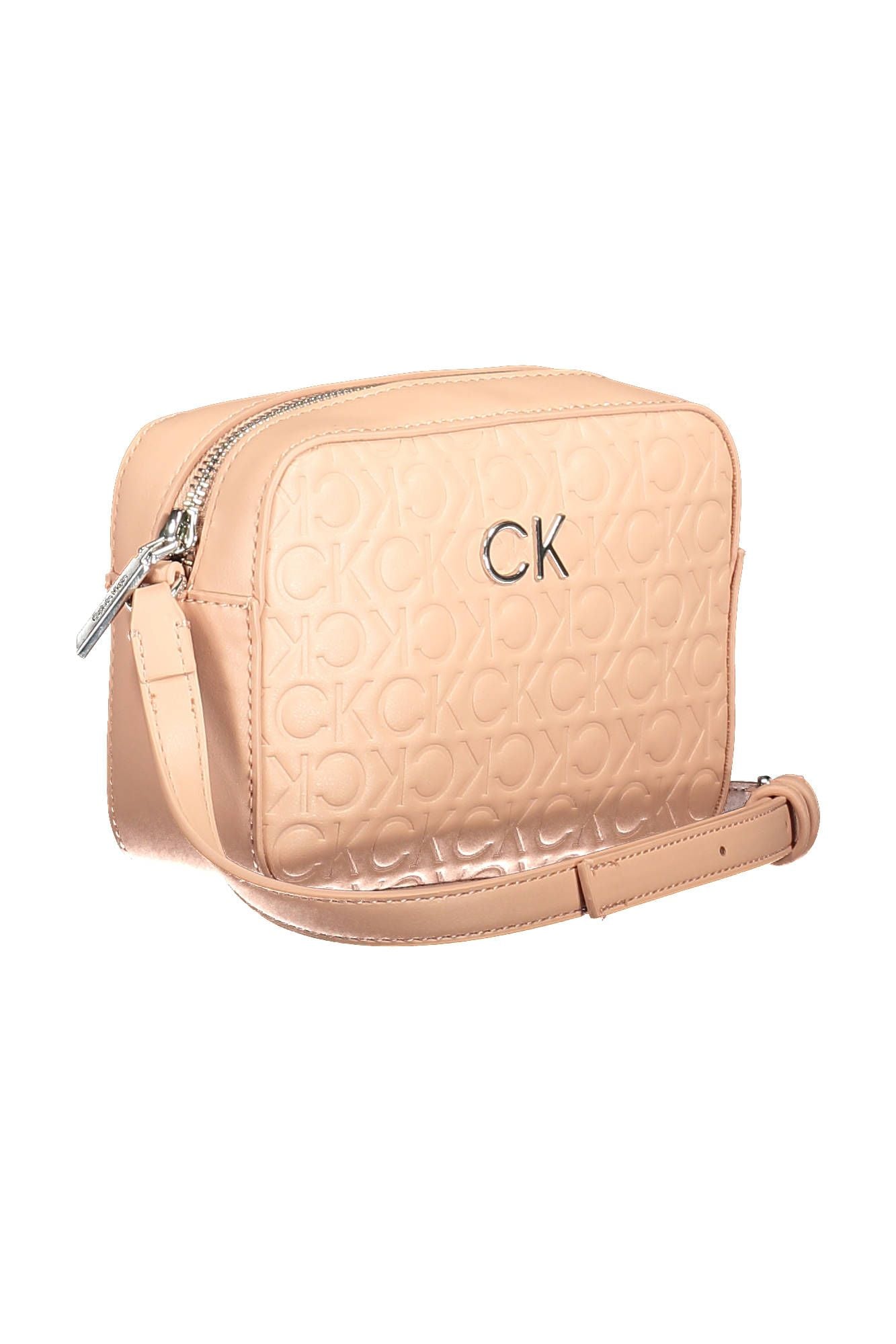 Pink Polyester Women Handbag