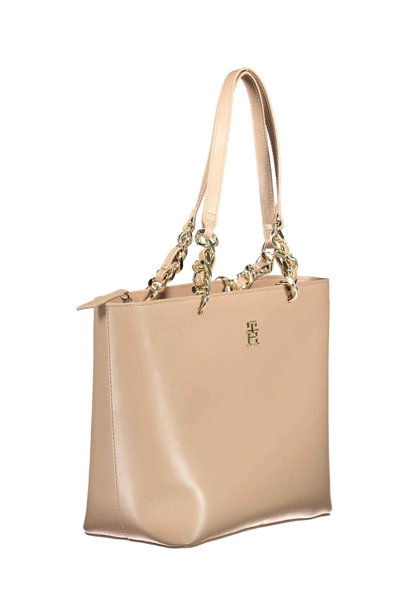 Pink Polyurethane Women Handbag
