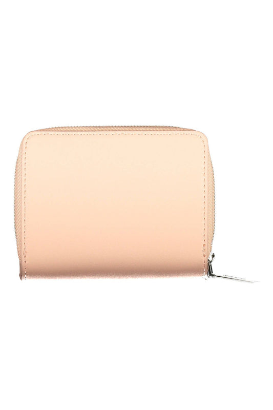 Pink Polyurethane Women Wallet