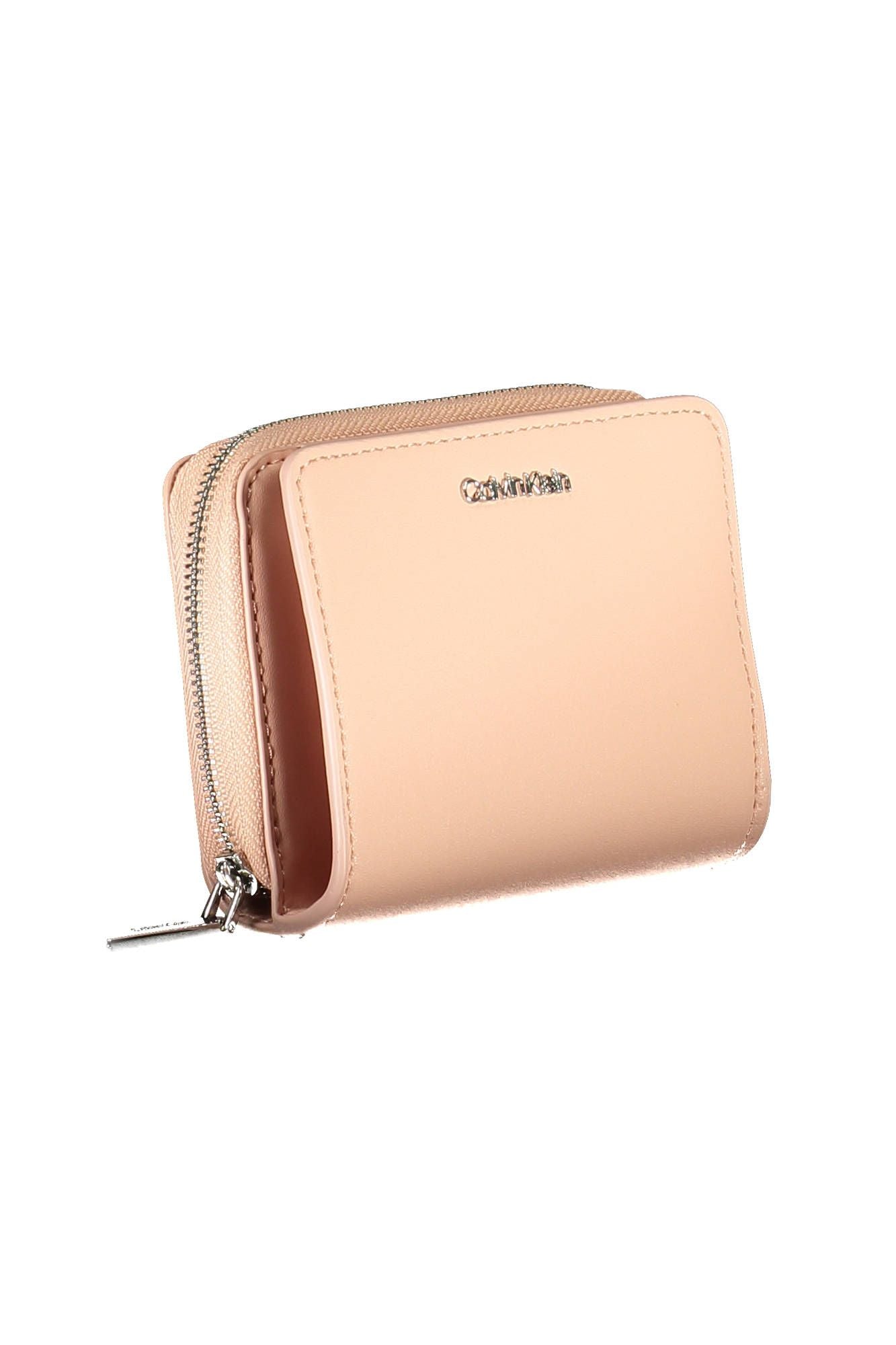 Pink Polyurethane Women Wallet