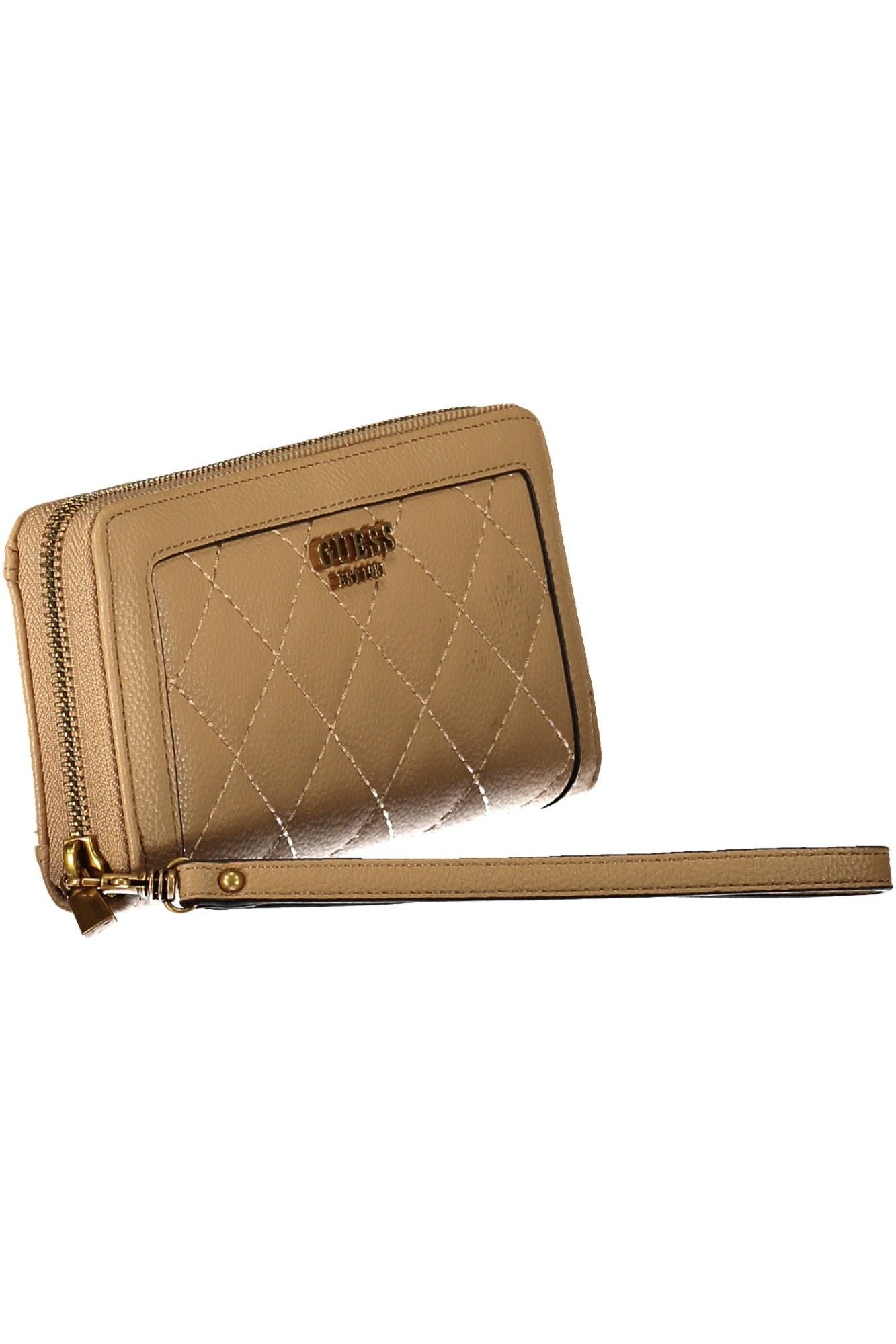 Beige Polyurethane Women Wallet