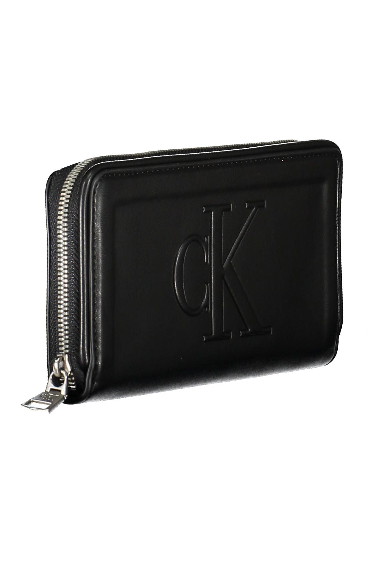 Black Polyurethane Women Wallet