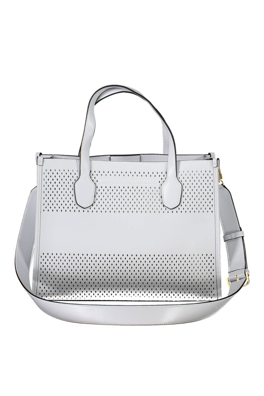 White Polyurethane Women Handbag