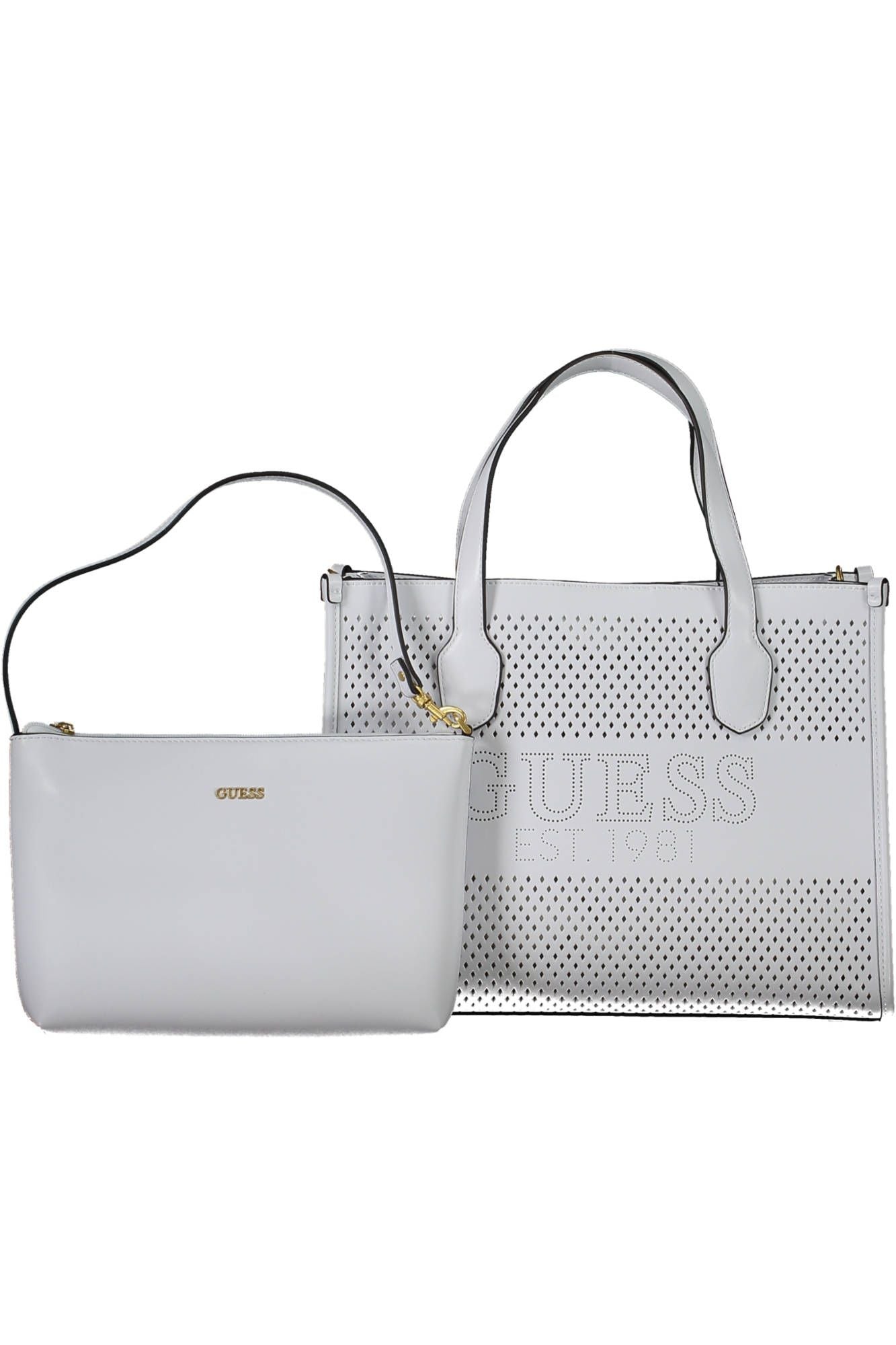 White Polyurethane Women Handbag