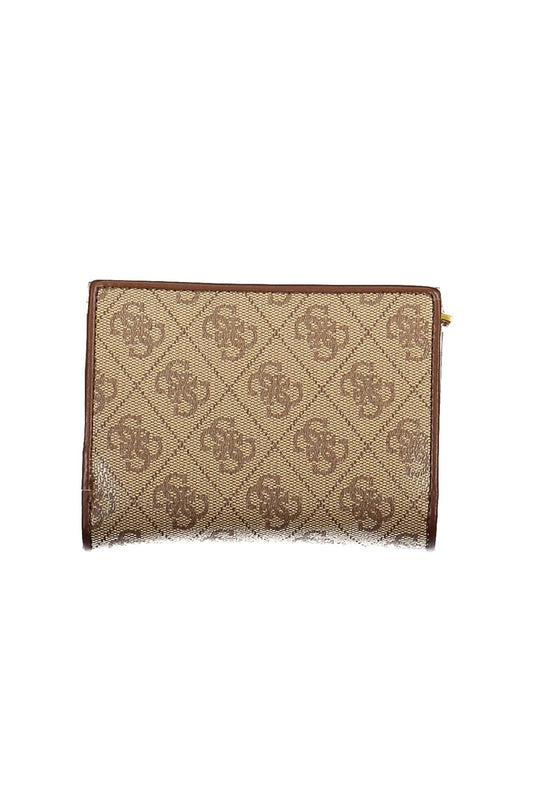 Beige Polyurethane Women Wallet