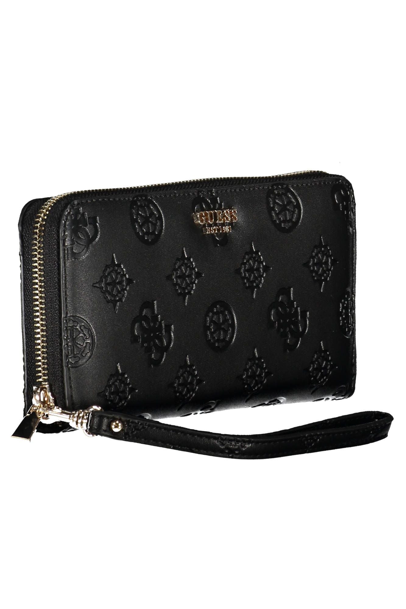 Black Polyurethane Women Wallet