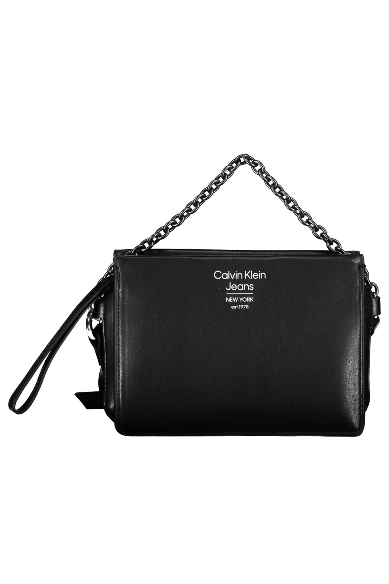 Black Polyurethane Women Handbag