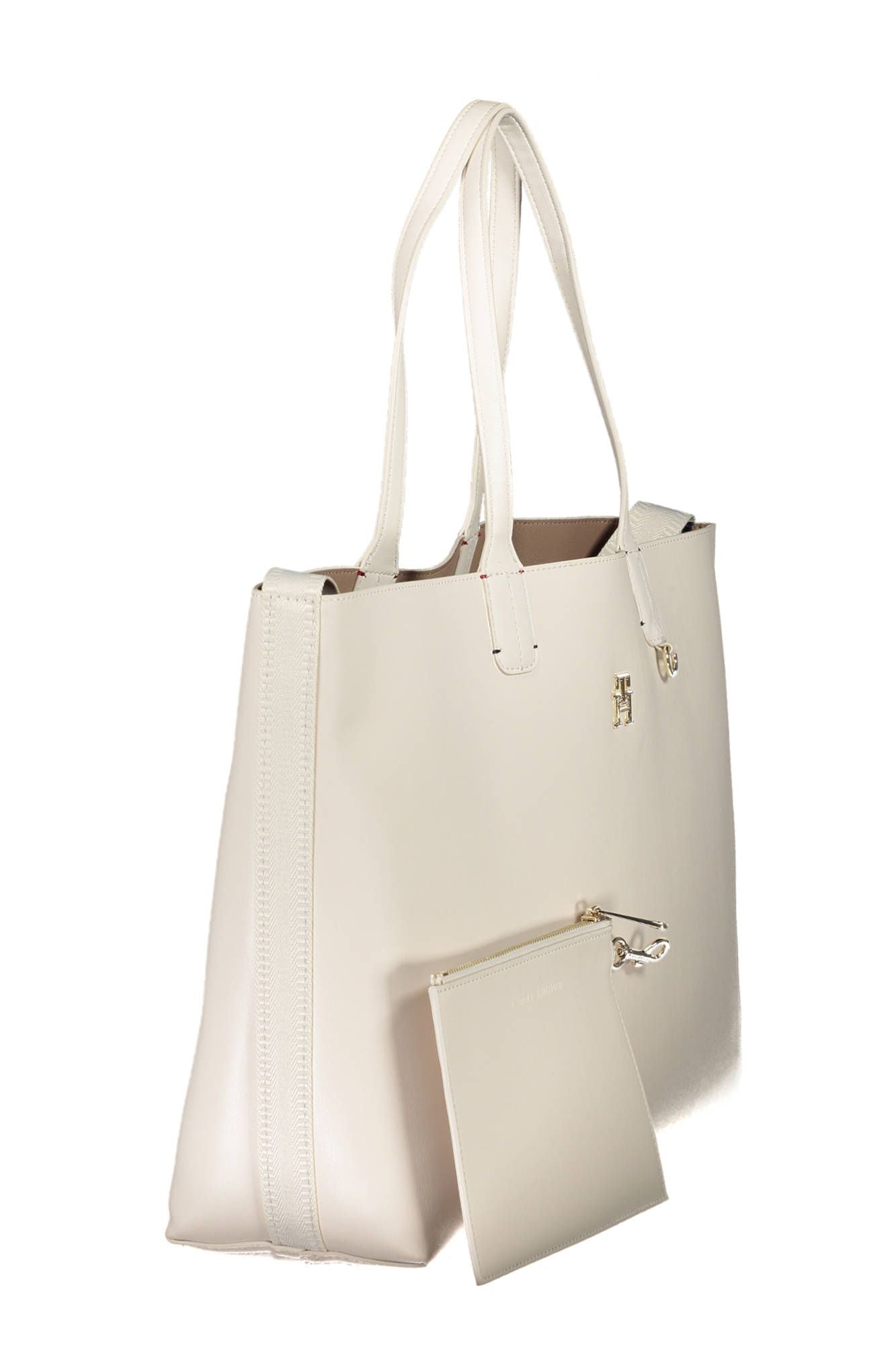 White Polyurethane Women Handbag