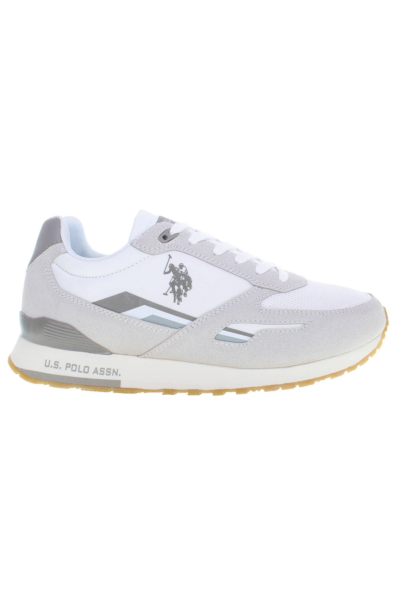 White Polyester Men Sneaker