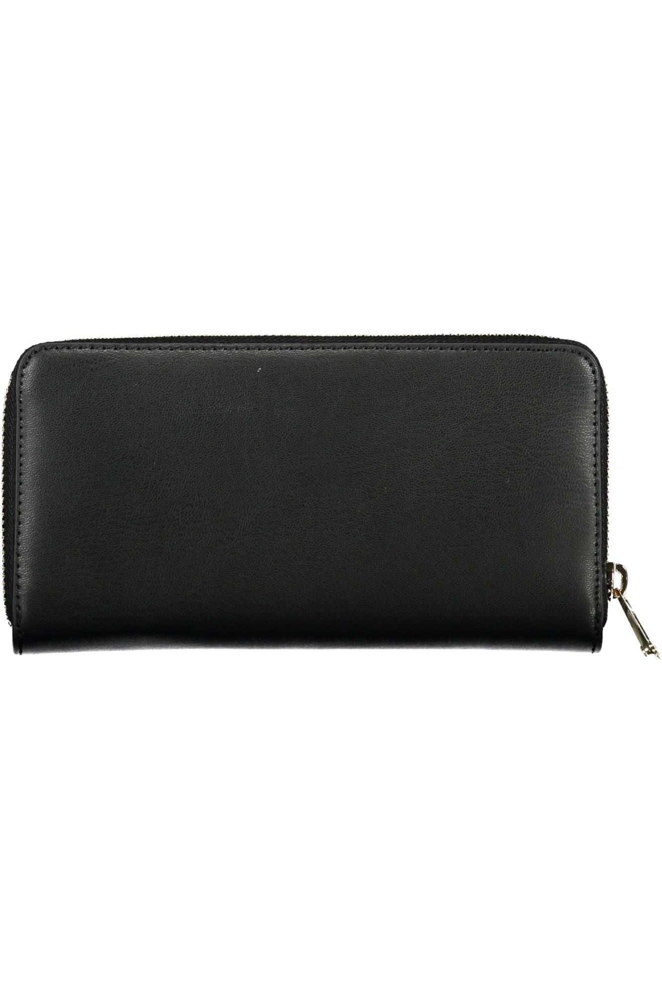 Black Polyurethane Women Wallet