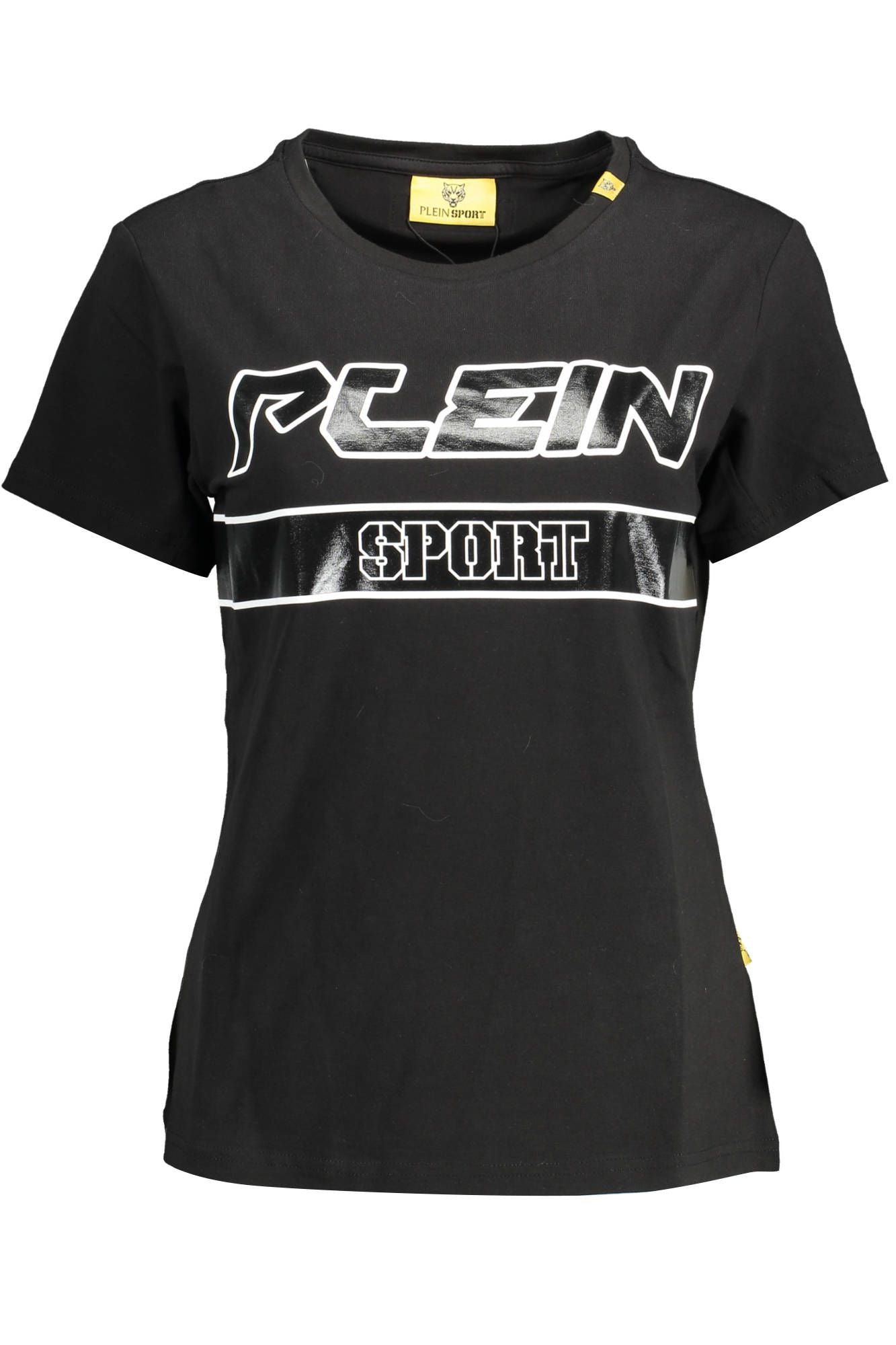 Black Cotton Women T-Shirt