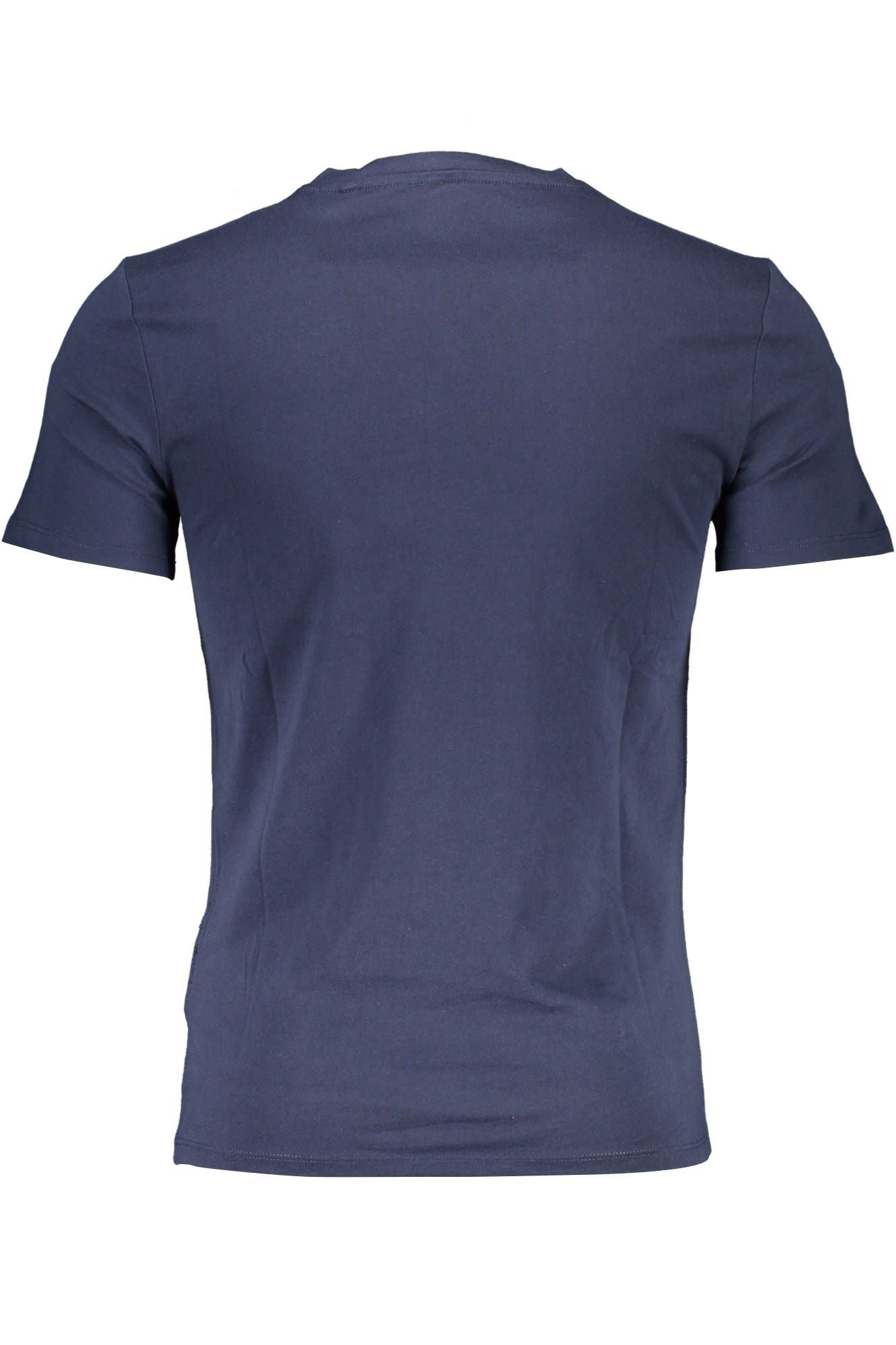 Blue Cotton Men T-Shirt