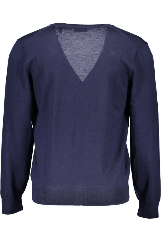 Blue Wool Men Cardigan