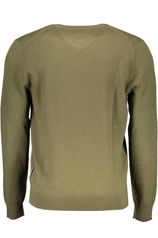 Green Wool Men Sweater