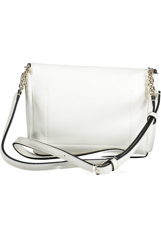White Polyurethane Women Handbag