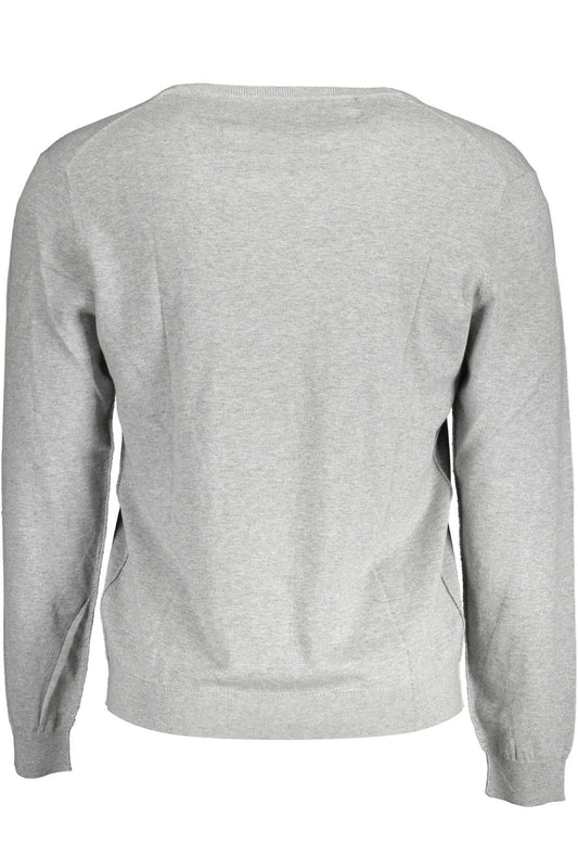 Gray Cotton Men Sweater