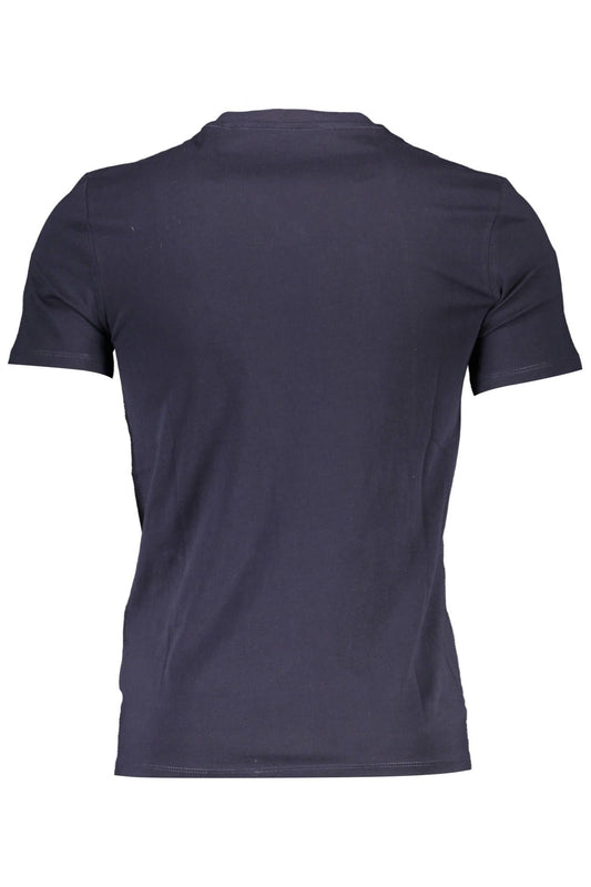 Blue Cotton Men T-Shirt