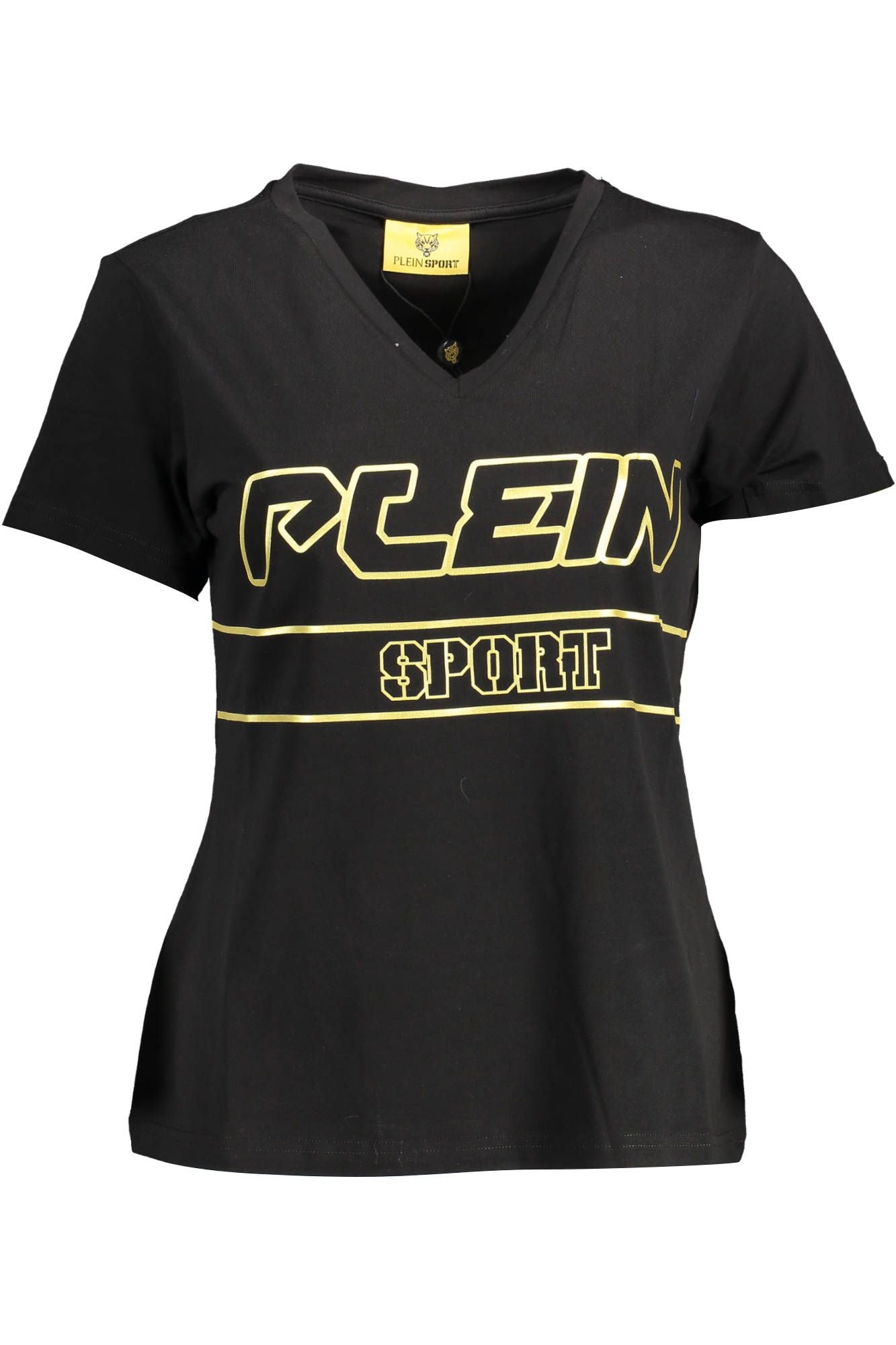 "Black Cotton Women T-Shirt"