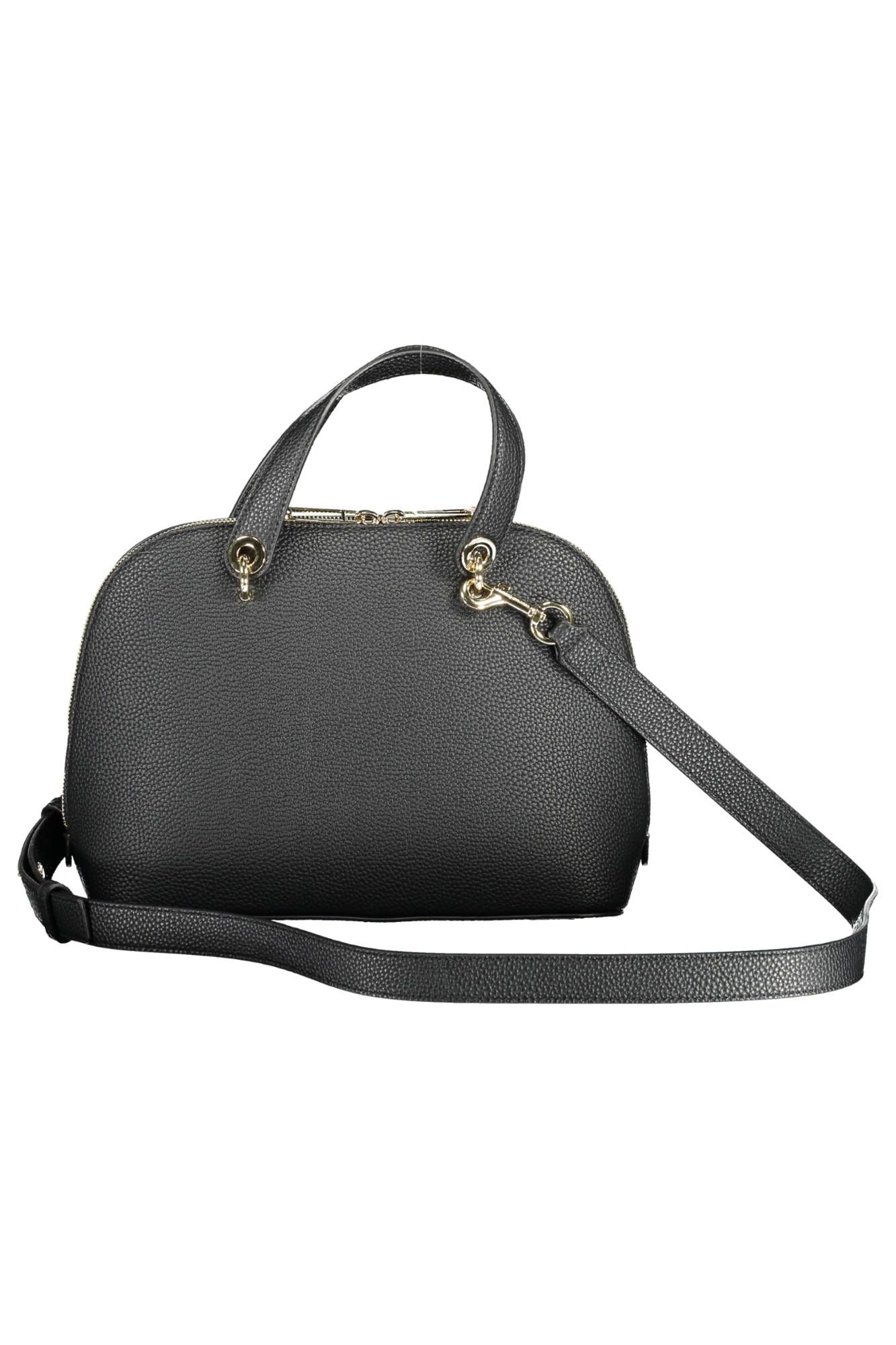 Black Polyurethane Women Handbag