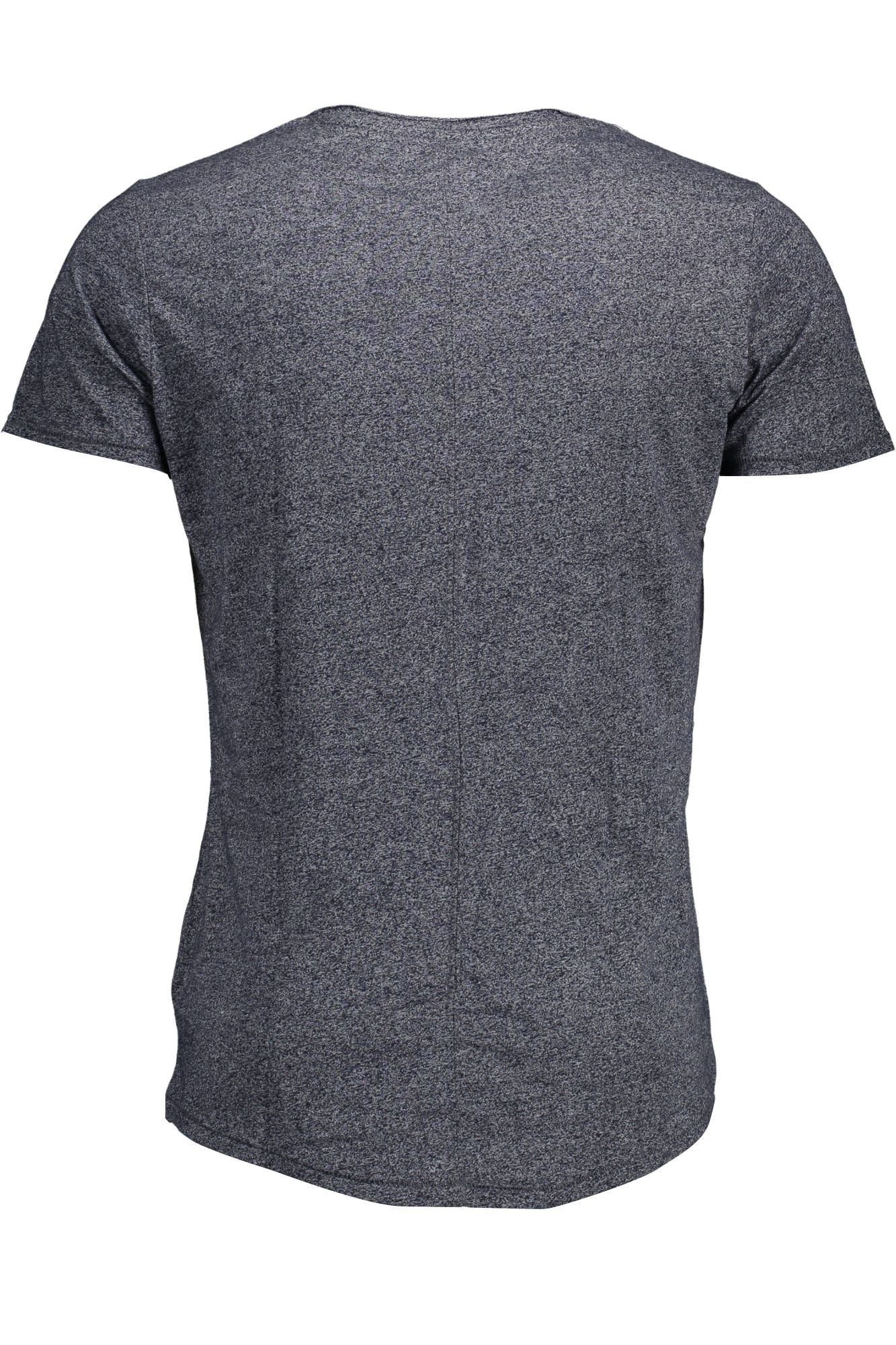 Blue Cotton Men T-Shirt