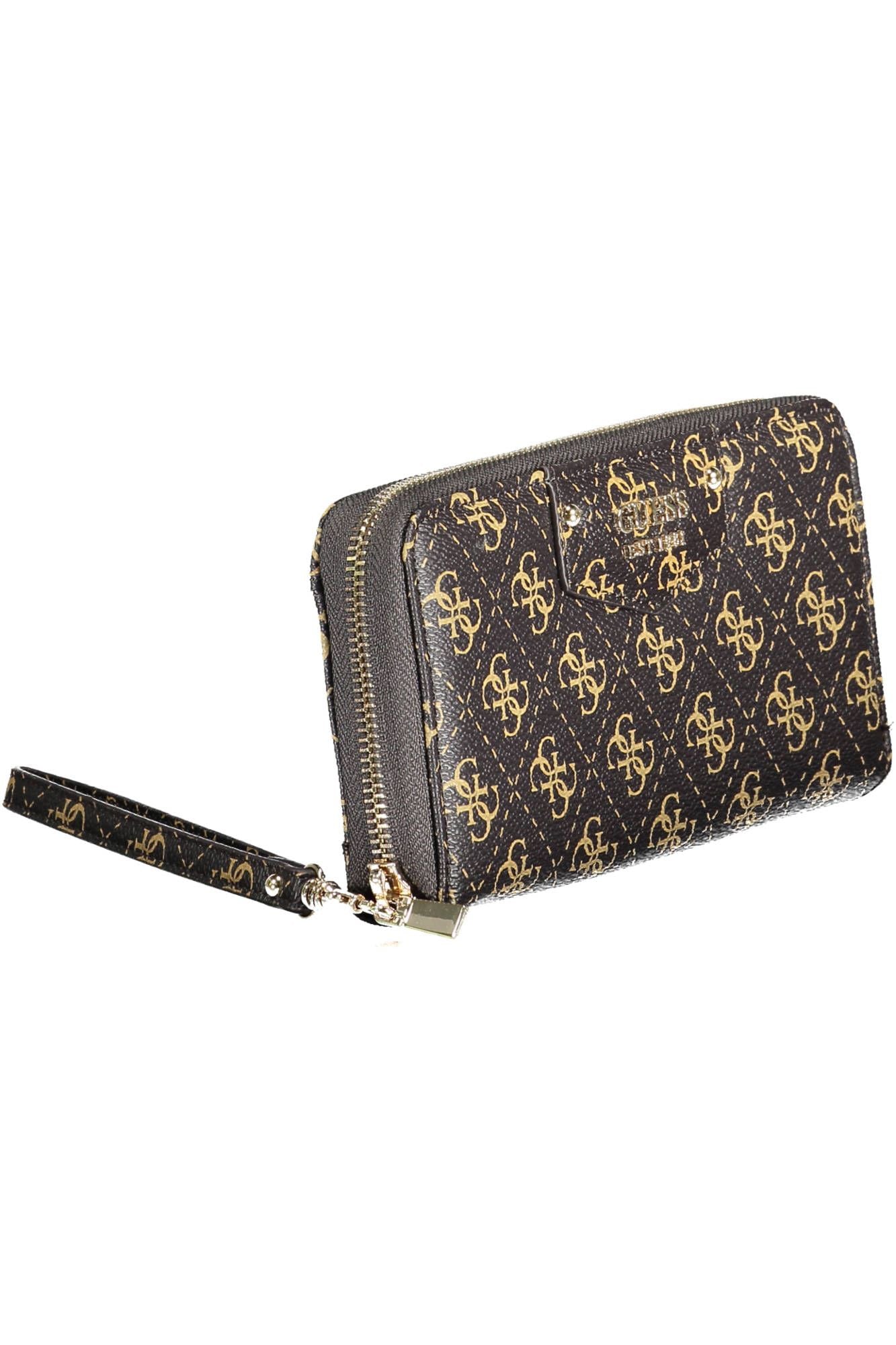 Brown Polyurethane Women Wallet