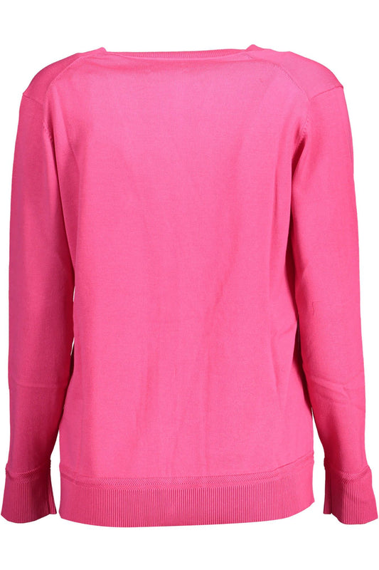 Pink Cotton Women Cardigan