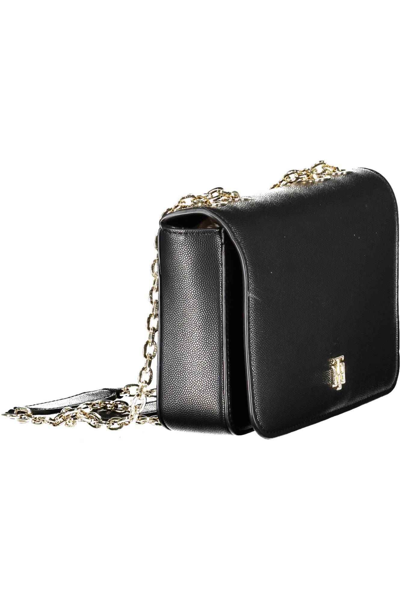 Black Polyurethane Women Handbag