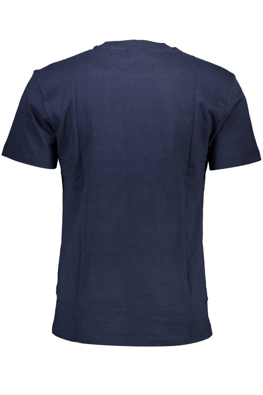 Blue Cotton Men T-Shirt