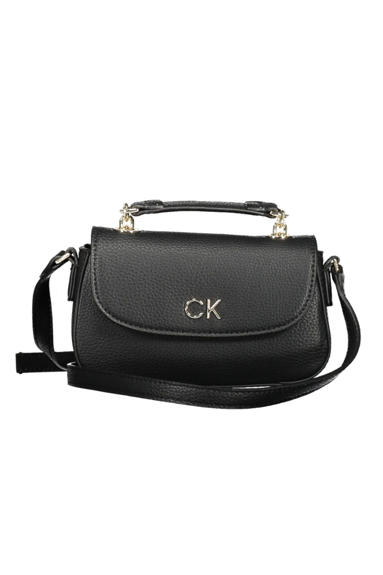 Black Polyester Women Handbag