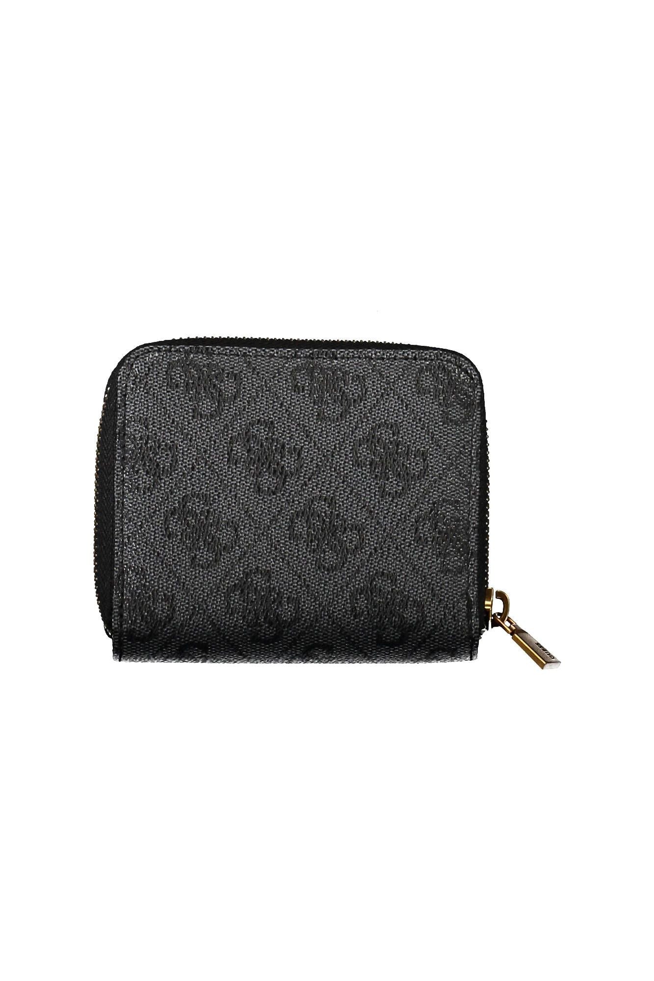 Black Polyurethane Women Wallet