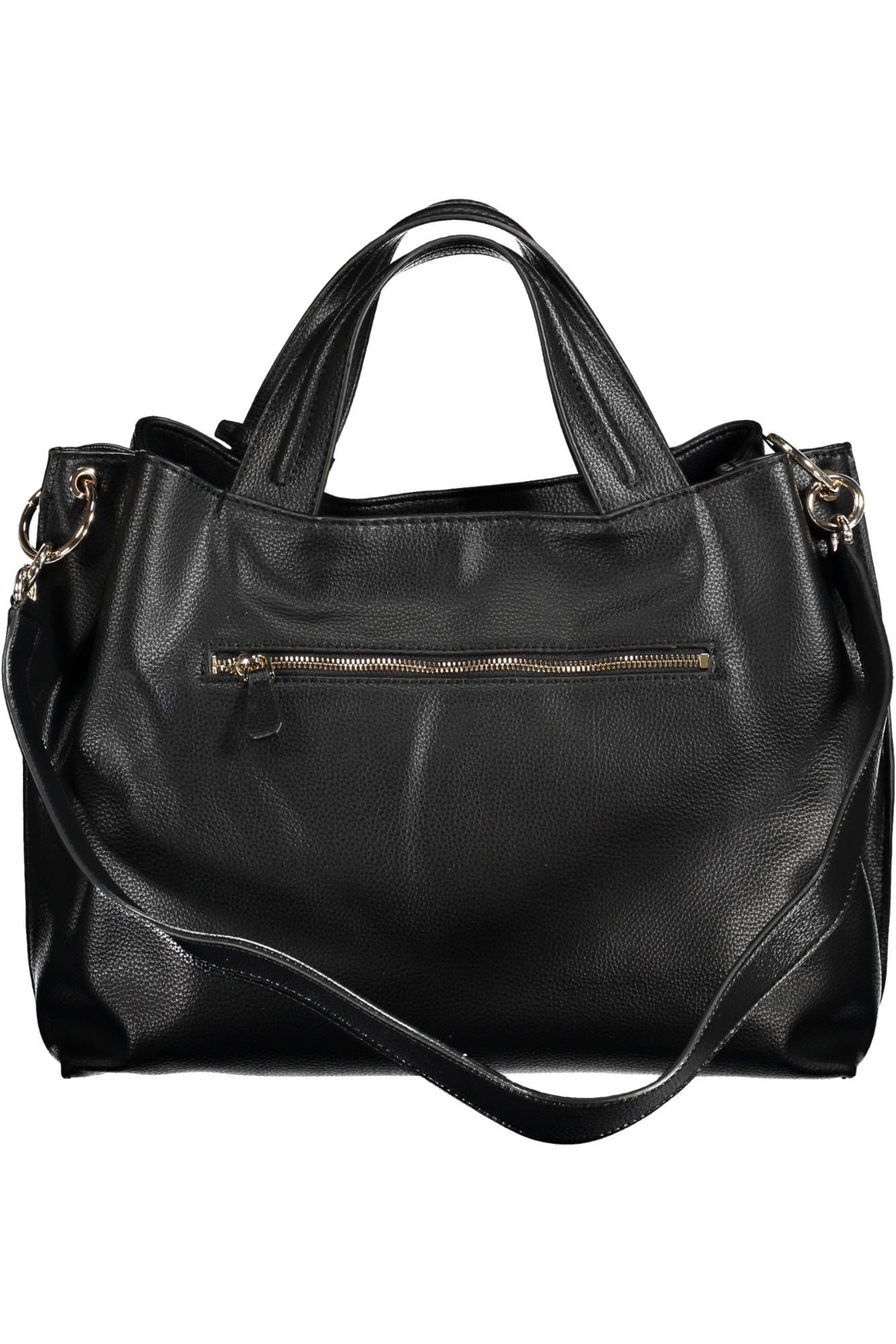 Black Polyurethane Women Handbag