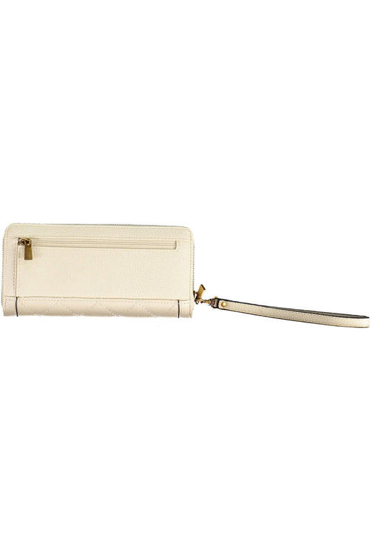 Beige Polyurethane Women Wallet