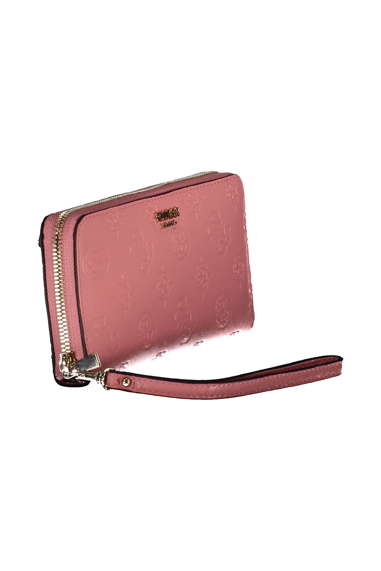 Pink Polyurethane Women Wallet